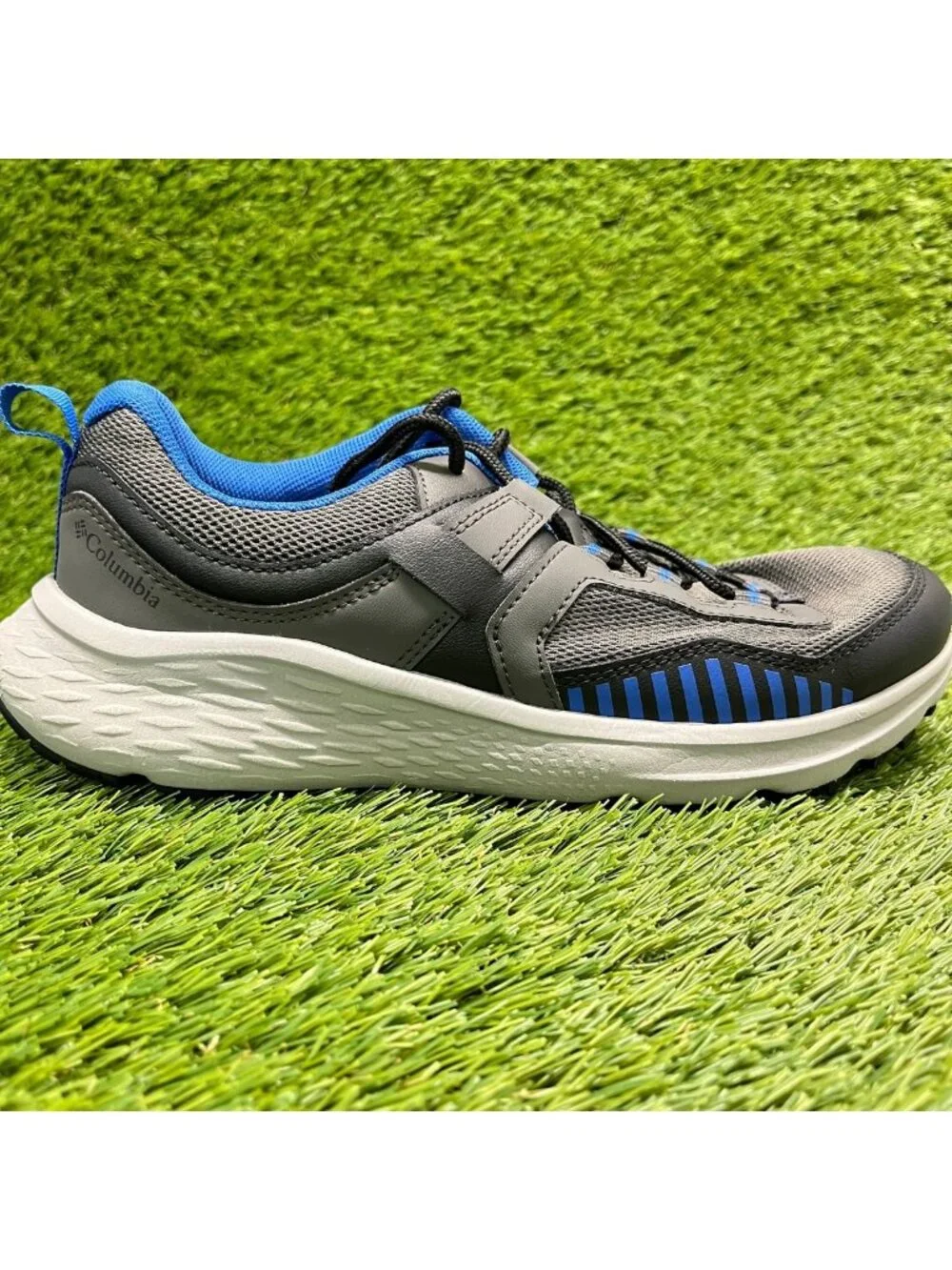 Columbia Konos Low Boys Size 6Y Gray Black Blue Running Hiking Shoes Sneakers